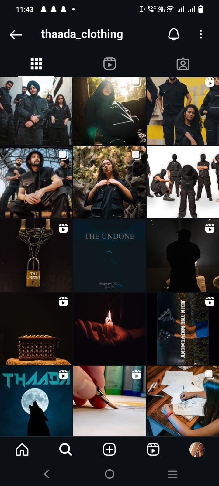 Thaada brand social media content management